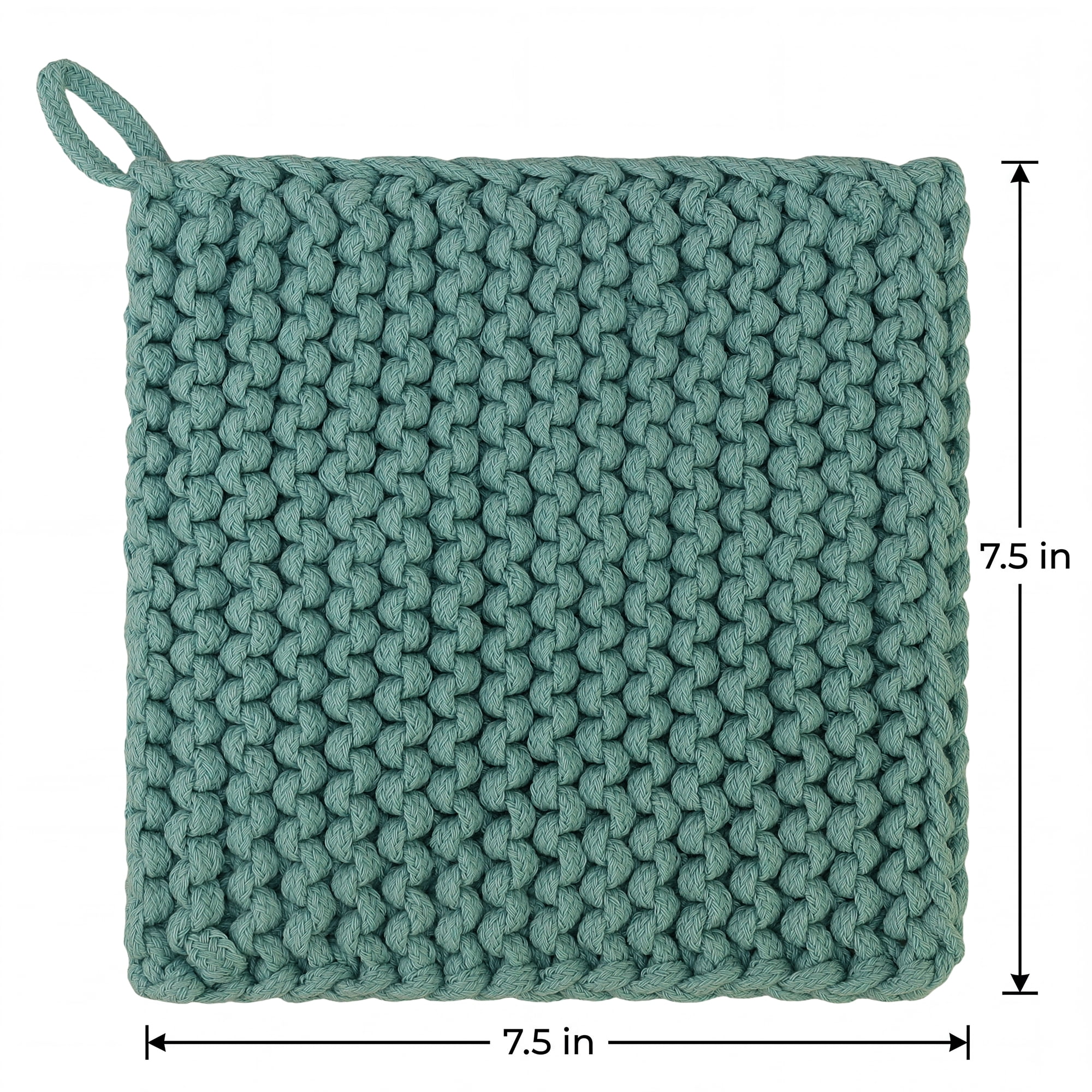 Unique Bargains Pot Holders Heat Resistant Non Slip Hot Pads Dark Green 7.5*7.5in