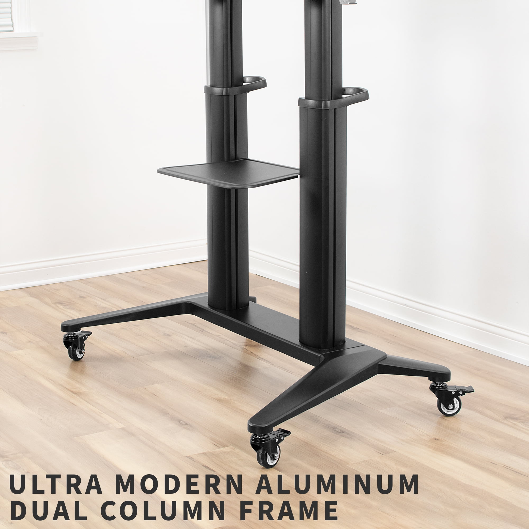 VIVO Aluminum Ultra Heavy Duty 32" to 120" TV Cart, Mobile Large Screen TV Stand