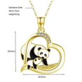 thumbnail image 2 of Collar de panda, collar de madre e hija, collar con colgante de corazón de amor, 2 of 4