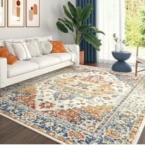 Chelsea Transitional Oriental 8'10'' x 12'2'' Cream and Gold Polypropylene Indoor Area Rug, 9' x 12'