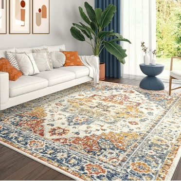 Chelsea Transitional Oriental 8'10'' x 12'2'' Cream and Gold Polypropylene Indoor Area Rug, 9' x 12'