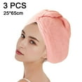 thumbnail image 2 of 3Pack Rapid Hair Drying Towel for Women Absorbent Hair Wrap Turban Quick Dry Microfiber Hair Towel, 2 of 5