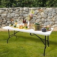 thumbnail image 2 of Sorfey Portable Picnic Table Adjustable Height Folding Table, 5’ White, 2 of 4