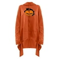 thumbnail image 2 of Womens Halloween Hoodies Pumpkin Ghost Cat Bat Graphic Print Jumper Long Sleeve Round Neck Pullover with Hooded Oversized Loose Tunic Tops Ladies S-XXL, 2 of 4