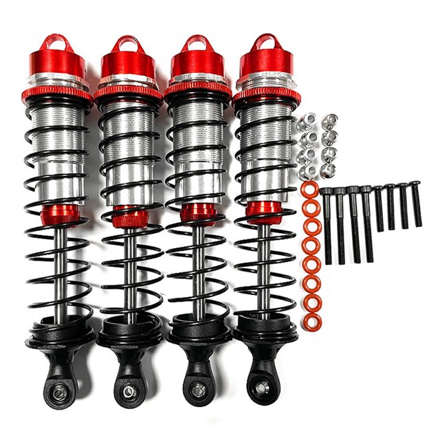 ZheElen Smooth Front Rear Shock Absorber For 1/10 MAXX Monster Trucks Wear-resistant Red