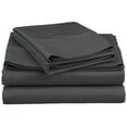 thumbnail image 1 of Hotel Soft 600-Thread Count Soft Egyptian Cotton Easy Care 4-PCs Sheet Set Fit upto 9-12" Inch Deep Pockets Solid Pattern ( King, Dark Grey ), 1 of 1