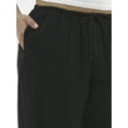 thumbnail image 4 of No Boundaries Cotton Wide Leg Beach Pants, Women's and Women's Plus, 4 of 4