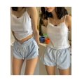 thumbnail image 7 of Baby Sweetie Women's Striped Shorts Lace Trim Elastic Waist Drawstring Casual Trendy Summer Womens Shorts, 7 of 7