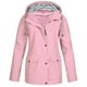 thumbnail image 2 of Puntoco Chaqueta de lluvia sólida para mujer al aire libre de talla grande impermeable con capucha impermeable a prueba de viento Puntoco Puntoco-3288, 2 of 4