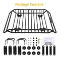 thumbnail image 6 of Roof Rack Cargo Basket, 50''x38''x6.3'' Heavy Duty Steel Universal Rooftop Cargo Carrier, 220 LBS Load Capacity, 6 of 7