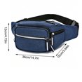 thumbnail image 3 of Men Multifunctional Waist Pack, Crossbody Belt Bag With Multiple Zipper Pockets For Travel Running Hiking Outdoor Sports, Lightweight Chest Sling Storage Bag For Daily Carry Essentials(Dark Blue), 3 of 6