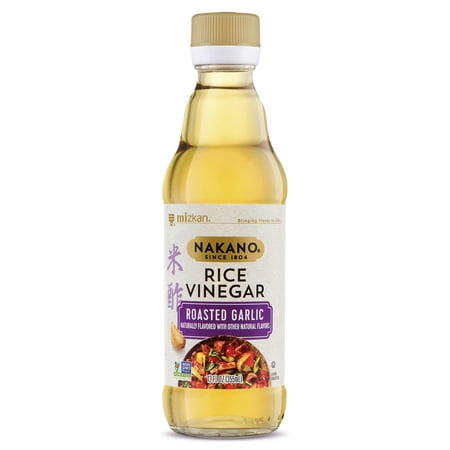 Nakano Roasted Garlic Rice Vinegar, Seasoned Vinegar for Sauteing, Baking and Marinades, 12 fl oz