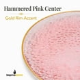 thumbnail image 3 of Impresserve 13 Inch Pink Hammered Charger Plates with Gold Rim, Disposable Plastic Charger Plates for Events and Dining, 8 Count, 3 of 11