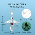 thumbnail image 6 of FJ Guardian Angel Necklace for Women 925 Sterling Silver Ruby Infinity Pendant July Birthstone Jewelry Gifts for Mom Wife Daughter, 6 of 7