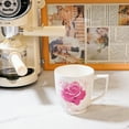 thumbnail image 6 of 15oz Pink Rose Fine Ceramic Mug, Romantic Floral Coffee/Tea Cup, Decorative Drinkware with Elegant Rose Design, Gift for Her, Dishwasher Safe, Elegant Mug for Home Kitchen & Gifting, 6 of 7