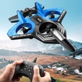 thumbnail image 4 of Bewildely Drone con control remoto para niños para emocionantes vuelos nocturnos con deslumbrante tira de luces LED Rc Drone Juguetes y Juegos azul, 4 of 5