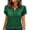 #SZR/-Green, variant on GUACER Womens Short Sleeve Shirts Trendy V Neck Lace Loose Boho Casual Blouses