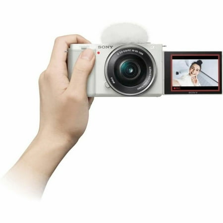Sony - Alpha ZV-E10 Kit Mirrorless Vlog Camera with 16-50mm Lens - White