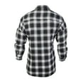 thumbnail image 3 of Men's Casual Long Sleeve Plaid Shirt Plaid Shirt Mens Button Down Shirt Workshirt Tops, 3 of 9