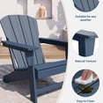 thumbnail image 4 of Wildbreak Outdoor Adirondack Chair, with Wooden Textured, 29.92 x 29.13 x 35.43“, Dark Blue, 4 of 8
