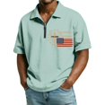 thumbnail image 2 of Patriotic Shirts for Men American Flag Short Sleeve Henley Neck Tees Memorial Day Freedom Vintage T-Shirts, XL, 2 of 4