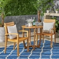 thumbnail image 2 of GDF Studio Wisner Outdoor Acacia Wood 3 Piece Bistro Set, Teak, 2 of 12
