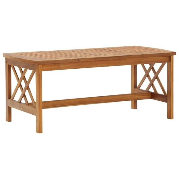 vidaXL Coffee Table 40.2"x19.7"x16.9" Solid Acacia Wood