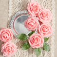 thumbnail image 4 of 25 Pcs Simulated Roses with Stems,Real Foam Roses Bulk Artificial Flowers,for DIY Wedding Bouquet Centerpiece Arrangement Party Baby Shower Home Decoration (Pink), 4 of 7