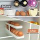thumbnail image 5 of Soporte para huevos para refrigerador, contenedor de almacenamiento de huevos que se enrolla automáticamente, soporte para huevos de plástico de 2 niveles, bandeja para huevos que ahorra esp, 5 of 5