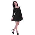 thumbnail image 5 of Moomaya Womens Full Sleeve Shift Dress w/ V neck Cotton Casual Summer Dresses - G1, 5 of 7
