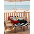 thumbnail image 2 of Outdoor Tablecloths with Umbrella Hole & Zipper, Red Black Chef 54x80 Inch Tablecloth Rectangle, Cartoon Cute Watercolor Cooking Plaid Waterproof Table Cloth, Patio/Pool/Picnic Table Covers, 2 of 8