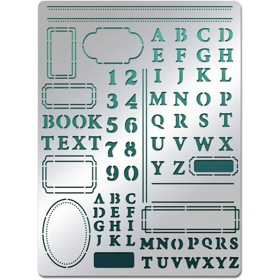 Metal Letter Stencil Lettering Alphabet Frame Stainless Steel Stencil Templates Journal Tool