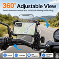 thumbnail image 4 of GAZILY® Motorcycle Phone Mount, Anti-Shake Handlebar Holder with One-Hand Lock, 360° Rotation and 4-Layer Shock Absorption for 4.7–7.2" Phones, Black, 4 of 7