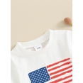 thumbnail image 6 of Niusricy 4th of July Outfits for Baby Boy 0 6M 12M 18M 2T 3T Infant Short Sleeve T-shirts Flag Print Tops + Shorts Set Kids Toddler Fashion Casual Clothes for Vacation Daily, 6 of 9