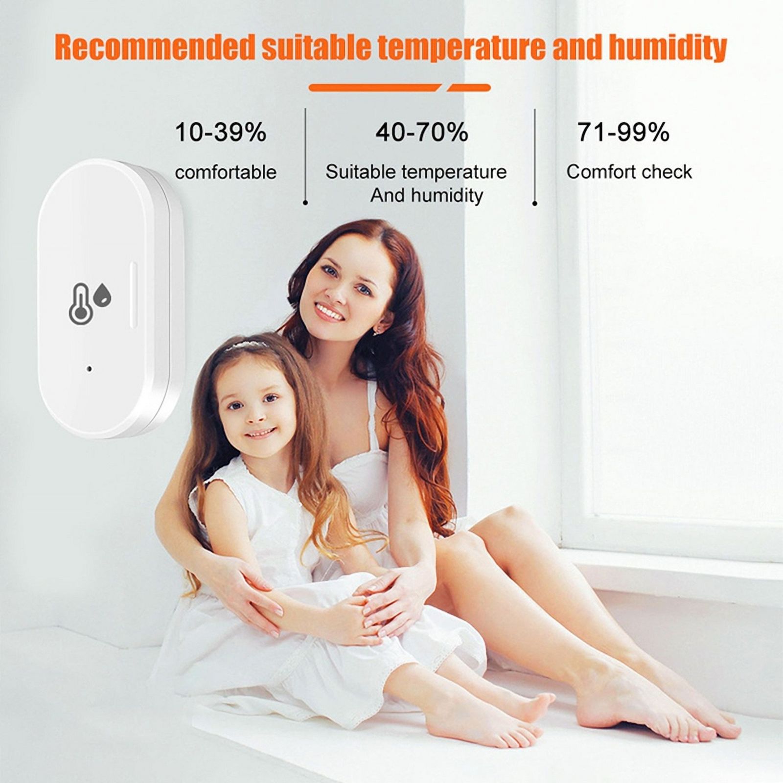 4X Tuya ZigBee Smart Temperature & Humidity Sensor, Mini Temperature Humi