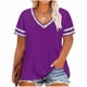 thumbnail image 2 of Haivin Summer Tops for Women 2024 Short Sleeve Button V Neck Tshirts Trendy Casual Blouses, 2 of 5