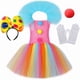 thumbnail image 3 of Disfraz de payaso de circo arcoíris para niñas, disfraz de Halloween, Navidad, carnaval, fiesta, disfraz divertido de Joker para niñas, vestido de tutú para cosplay, 3 of 5