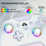 Subsonic – Wireless controller for Switch and Switch Oled – Wireless gamepad controller with LED, vibrations ant 6 axis gyro - White