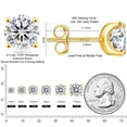 thumbnail image 2 of KRKC Moissanite Earrings for Men, Dazzling Moissanite Studs Earrings, S925 Sterling Silver, 1/1.2/1.6/2/3CT, VVS1, 14K White Gold Plated Vermeil Jewelry Gifts for Boyfriends, 2 of 5