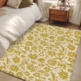 thumbnail image 4 of 3'x5' Rug for Living Room Bedroom, Yelllow Floral Washable Area Rugs Non-Slip Carpet Mats, Vintage Rustic Plants Flowers Spring Indoor Low Pile Area Rug Runner for Kitchen, Mudroom, 4 of 8