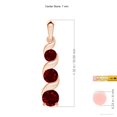 thumbnail image 4 of Angara Natural Round 1.4 ct Ruby Three Stone Pendant Necklace in 14K Rose Gold for Women (Size-7mm) | July Birthstone, Birthday, Anniversary, Jewelry Gift for Women | Natural Ruby Necklace, 4 of 9