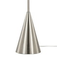 thumbnail image 5 of 64" Brushed Nickel Floor Lamp w/ Flared Base & White Linen Shade, 5 of 5