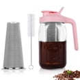 thumbnail image 1 of Cafetera Cold Brew QHH, tarro Mason de 1,2 L con filtro de acero inoxidable, 1 of 7