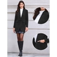thumbnail image 2 of DARING DIVA Women's Business Button Down Notch Collar Dressy Blazer Jacket XS Black, 2 of 6