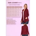 thumbnail image 5 of Women's Casual Draped Open Front Long Sleeve Solid Cardigan, 5 of 5