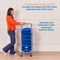 thumbnail image 4 of ECR4Kids Leaf Floor Seats with Mobile Leaf Seat Cart, Flexible Seating, Blue, 12-Piece, 4 of 9