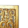 thumbnail image 6 of DecMode Gold Wooden Handmade Intricately Carved Arabesque Scroll Wall Decor, 6 of 14