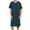 Navy, variant on Besolor Mens Short Sleeve Nightshirts Casual V Neck Pajamas Sleep Shirts Loose Nightgown Comfy Sleepwear