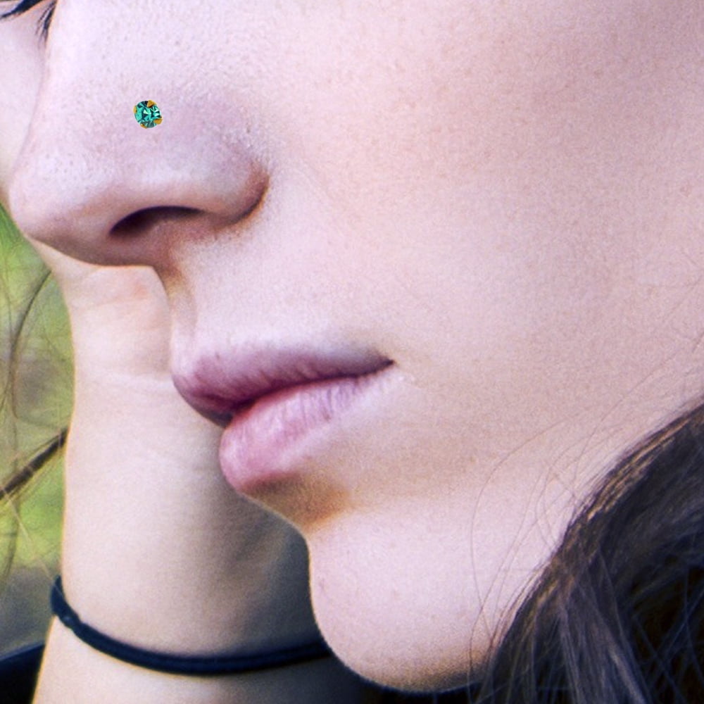 Nose Bone Stud Cabochon Opal Set 316L Surgical Steel Nose Ring Piercing Nose Bone Stud Cabochon Opal Set 316L Surgical Steel Nose Ring Piercing
