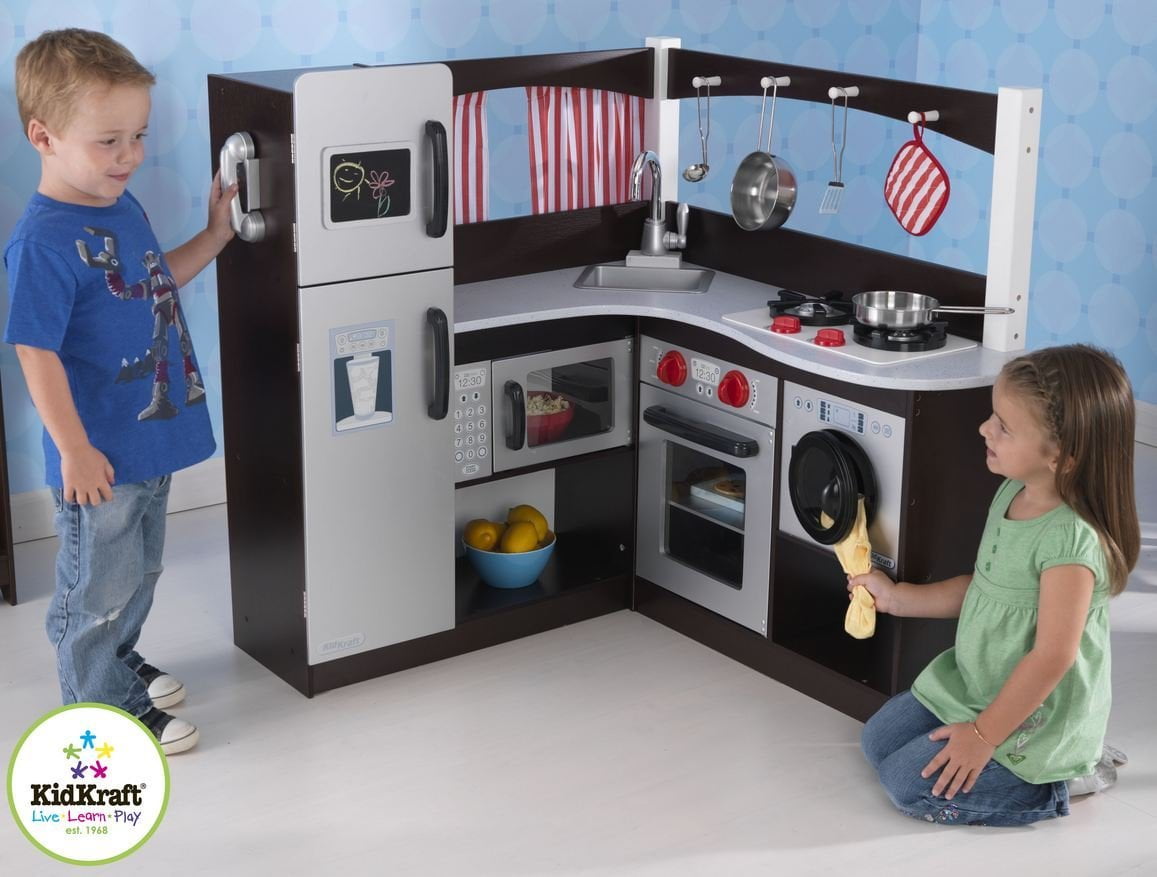 Kidkraft Kitchen kidkraft grand espresso corner kitchen - walmart Kidkraft Kitchen kidkraft grand espresso corner kitchen - walmart